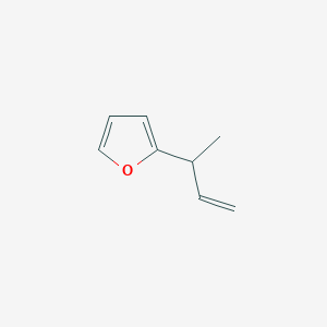 molecular formula C8H10O B14572570 Furan, 2-(1-methyl-2-propenyl)- CAS No. 61503-24-0