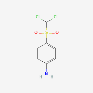 molecular formula C7H7Cl2NO2S B14572646 4-(Dichloromethanesulfonyl)aniline CAS No. 61496-42-2