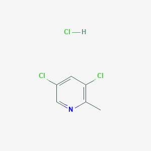 molecular formula C6H6Cl3N B1457265 3,5-二氯-2-甲基吡啶盐酸盐 CAS No. 1255099-46-7