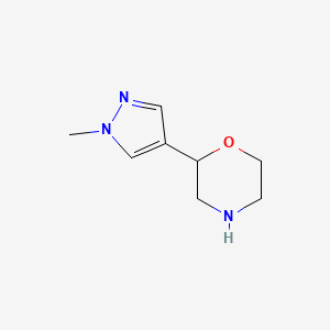 molecular formula C8H13N3O B1457267 2-(1-methyl-1H-pyrazol-4-yl)morpholine CAS No. 1375963-52-2