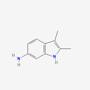 molecular formula C10H12N2 B14572760 1H-Indol-6-amine, 2,3-dimethyl- CAS No. 61698-44-0