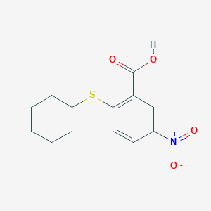molecular formula C13H15NO4S B1457278 2-(Cyclohexylsulfanyl)-5-nitrobenzoic acid CAS No. 773870-54-5