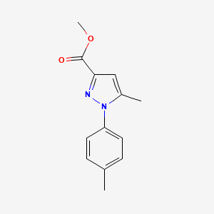 molecular formula C13H14N2O2 B1457283 Methyl 5-methyl-1-(4-methylphenyl)pyrazole-3-carboxylate CAS No. 1282440-66-7