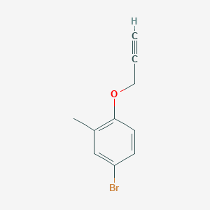 molecular formula C10H9BrO B1457284 4-Bromo-2-methyl-1-(prop-2-yn-1-yloxy)benzene CAS No. 1342549-15-8