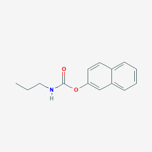 molecular formula C14H15NO2 B14572927 Carbamic acid, propyl-, 2-naphthalenyl ester CAS No. 61405-91-2