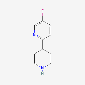 molecular formula C10H13FN2 B1457296 5-Fluoro-2-(piperidin-4-YL)pyridine CAS No. 1138217-86-3