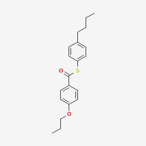 molecular formula C20H24O2S B14572962 S-(4-Butylphenyl) 4-propoxybenzene-1-carbothioate CAS No. 61518-92-1