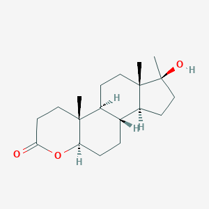molecular formula C19H30O3 B145730 17beta-Hydroxy-17-methyl-4-oxa-5alpha-androstan-3-one CAS No. 4424-45-7