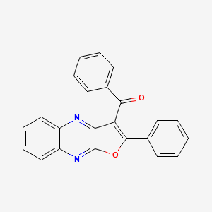 molecular formula C23H14N2O2 B14573003 Phenyl(2-phenylfuro[2,3-b]quinoxalin-3-yl)methanone CAS No. 61290-02-6