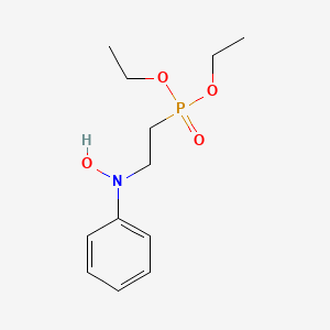 molecular formula C12H20NO4P B14573015 Diethyl {2-[hydroxy(phenyl)amino]ethyl}phosphonate CAS No. 61211-69-6