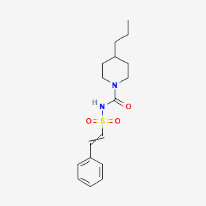 molecular formula C17H24N2O3S B14573022 N-(2-Phenylethenesulfonyl)-4-propylpiperidine-1-carboxamide CAS No. 61298-70-2