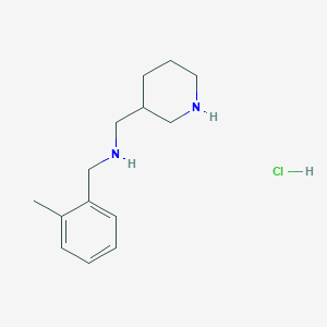 molecular formula C14H23ClN2 B1457303 N-(2-Methylbenzyl)-1-(piperidin-3-yl)methanamine hydrochloride CAS No. 1289388-53-9