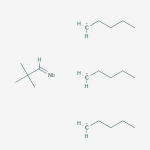 molecular formula C20H43Nb-3 B14573045 2,2-Dimethylpropylideneniobium;pentane CAS No. 61716-32-3