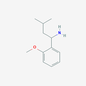 molecular formula C12H19NO B1457306 1-(2-甲氧基苯基)-3-甲基丁-1-胺 CAS No. 1181632-36-9