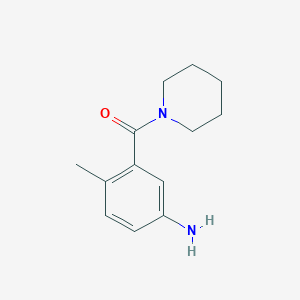 molecular formula C13H18N2O B1457308 4-Methyl-3-(piperidine-1-carbonyl)aniline CAS No. 1251326-24-5