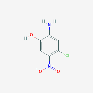 molecular formula C6H5ClN2O3 B145731 2-Amino-4-chloro-5-nitrophenol CAS No. 6358-07-2