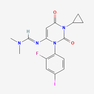 (E)-N'-(1-Cyclopropyl-3-(2-fluoro-4-iodophenyl)-2,6-dioxo-1,2,3,6-tetrahydropyrimidin-4-yl)-N,N-dimethylformimidamide