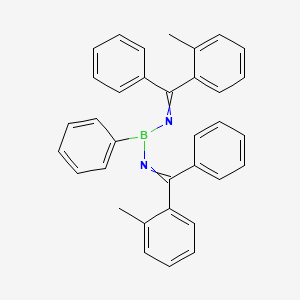 molecular formula C34H29BN2 B14573148 N,N'-(Phenylboranediyl)bis[1-(2-methylphenyl)-1-phenylmethanimine] CAS No. 61707-33-3