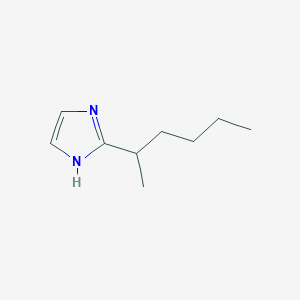 molecular formula C9H16N2 B14573149 2-(Hexan-2-YL)-1H-imidazole CAS No. 61491-93-8