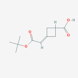 Cyclobutanecarboxylic acid, 3-[2-(1,1-dimethylethoxy)-2-oxoethylidene]-