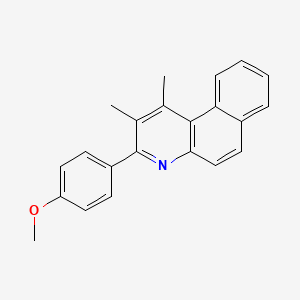 molecular formula C22H19NO B14573171 Benzo[f]quinoline, 3-(4-methoxyphenyl)-1,2-dimethyl- CAS No. 61430-47-5