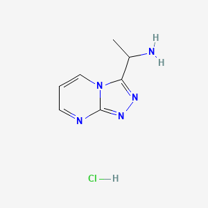 1-{[1,2,4]Triazolo[4,3-a]pyrimidin-3-yl}ethan-1-amine hydrochloride
