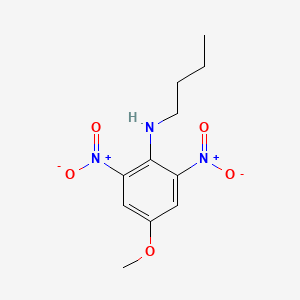 molecular formula C11H15N3O5 B14573244 N-Butyl-4-methoxy-2,6-dinitroaniline CAS No. 61511-70-4