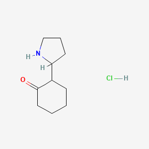 2-(Pyrrolidin-2-yl)cyclohexan-1-one hydrochloride