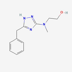 molecular formula C12H16N4O B14573329 Ethanol, 2-[methyl[5-(phenylmethyl)-1H-1,2,4-triazol-3-yl]amino]- CAS No. 61450-73-5