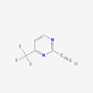 molecular formula C7H3F3N2 B1457333 2-乙炔基-4-(三氟甲基)嘧啶 CAS No. 1698055-59-2
