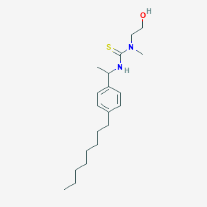 molecular formula C20H34N2OS B14573352 N-(2-Hydroxyethyl)-N-methyl-N'-[1-(4-octylphenyl)ethyl]thiourea CAS No. 61290-71-9