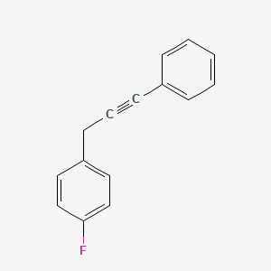 molecular formula C15H11F B14573384 Benzene, 1-fluoro-4-(3-phenyl-2-propynyl)- CAS No. 61692-87-3