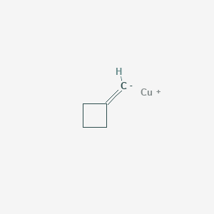 molecular formula C5H7Cu B14573390 Copper(1+) cyclobutylidenemethanide CAS No. 61345-95-7