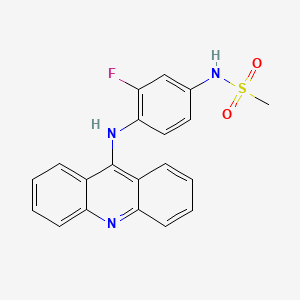 molecular formula C20H16FN3O2S B14573394 Methanesulfonamide, N-[4-(9-acridinylamino)-3-fluorophenyl]- CAS No. 61417-09-2
