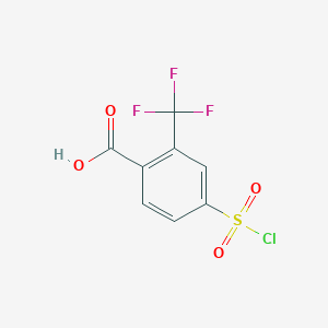 4-(Chlorosulfonyl)-2-(trifluoromethyl)benzoic acid
