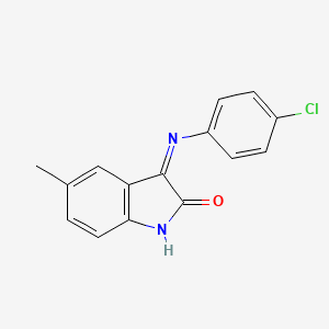 molecular formula C15H11ClN2O B14573443 3-(4-Chloroanilino)-5-methylindol-2-one CAS No. 61294-08-4