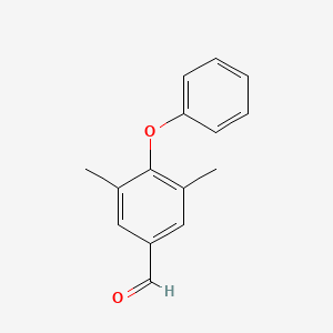 molecular formula C15H14O2 B14573459 3,5-Dimethyl-4-phenoxybenzaldehyde CAS No. 61343-91-7