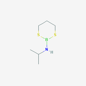 molecular formula C6H14BNS2 B14573474 N-(Propan-2-yl)-1,3,2-dithiaborinan-2-amine CAS No. 61704-97-0