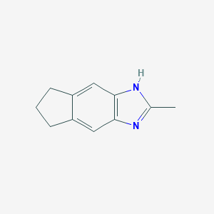 molecular formula C11H12N2 B145735 2-Methyl-1,5,6,7-tetrahydroindeno[5,6-d]imidazole CAS No. 133100-20-6