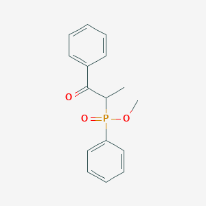 molecular formula C16H17O3P B14573503 Methyl (1-oxo-1-phenylpropan-2-yl)phenylphosphinate CAS No. 61463-83-0