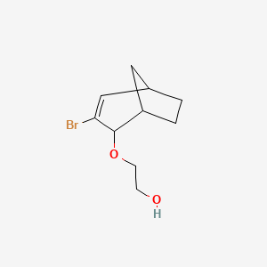molecular formula C10H15BrO2 B14573514 Ethanol, 2-[(3-bromobicyclo[3.2.1]oct-3-en-2-yl)oxy]- CAS No. 61692-15-7