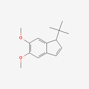 molecular formula C15H20O2 B14573532 1-tert-Butyl-5,6-dimethoxy-1H-indene CAS No. 61440-68-4