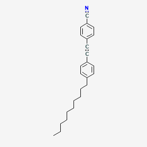 molecular formula C25H29N B14573548 4-[(4-Decylphenyl)ethynyl]benzonitrile CAS No. 61614-44-6