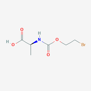 molecular formula C6H10BrNO4 B14573603 N-[(2-Bromoethoxy)carbonyl]-L-alanine CAS No. 61445-15-6