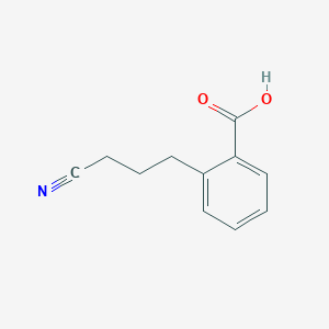 molecular formula C11H11NO2 B14573619 Benzoic acid, 2-(3-cyanopropyl)- CAS No. 61727-32-0