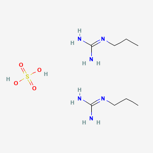 molecular formula C8H24N6O4S B1457363 Bis(1-propylguanidine); sulfuric acid CAS No. 23483-93-4