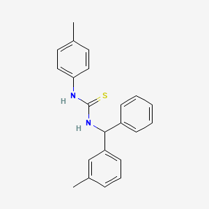 molecular formula C22H22N2S B14573641 N-(4-Methylphenyl)-N'-[(3-methylphenyl)(phenyl)methyl]thiourea CAS No. 61353-93-3