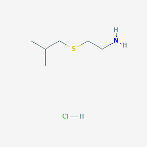 molecular formula C6H16ClNS B1457365 2-[(2-Methylpropyl)sulfanyl]ethan-1-amine hydrochloride CAS No. 1423028-14-1