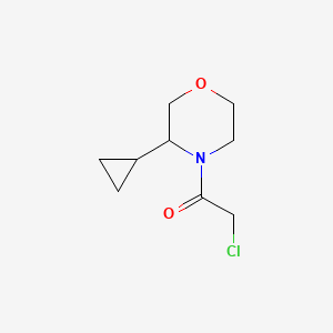molecular formula C9H14ClNO2 B1457366 2-Chloro-1-(3-cyclopropylmorpholin-4-yl)ethan-1-one CAS No. 1427379-31-4