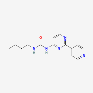 molecular formula C14H17N5O B14573660 N-Butyl-N'-[2-(pyridin-4-yl)pyrimidin-4-yl]urea CAS No. 61310-15-4